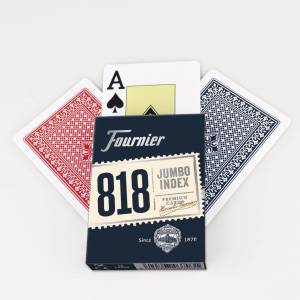 FOURNIER "818" - jeu de 54 cartes cartonnées - 2 index jumbo