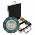 Valigetta di 100 fiches da poker "CHIPS PALACE" - versione TORNEO - in clay composite da 14 g - con accessori.