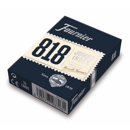 FOURNIER "818" - jeu de 54 cartes cartonnées - 2 index jumbo