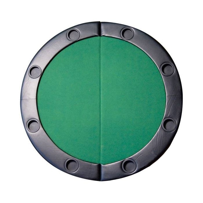 Ronde pokertafelblad "ECO" - houten blad en vilt - schuimbekleding met lederlook - 120x60 cm