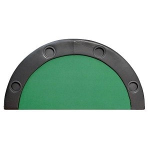 Top da tavolo da poker rotondo "ECO" - tavolo in legno e tappeto in feltro - bordi in similpelle imbottiti - 120x60 cm