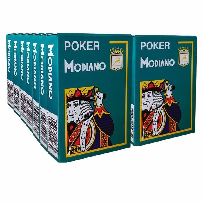 Sats med 14 Modiano-spel "CRISTALLO" - Mörk Grön