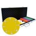 Maletín de 500 fichas de póker "SUITED - COLOR" - en ABS con inserción metálica de 12 g - con accesorios.