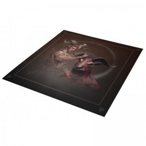 Tapis de cartomancie "ASTRO BÉLIER 2" - jersey néoprène - carré - 80 x 80 cm