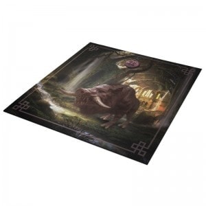"Chinese Astro Pig" card reading mat - neoprene jersey - square - 80 x 80 cm.