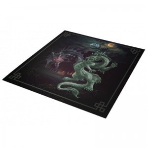 "Chinese Astro Dragon" Tarot Mat - neoprene jersey - square - 80 x 80 cm
