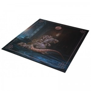 Tapete de cartomancia "ASTRO CHINOIS RAT" - jersey de neoprene - quadrado - 80 x 80 cm