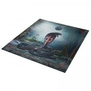 Tapete de cartomancia "ASTRO CHINÊS SERPENTE" - jersey neoprene - quadrado - 80 x 80 cm