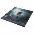 "Chinese Astro Snake" kaartleggingstapijt - neopreen jersey - vierkant - 80 x 80 cm