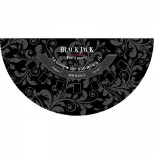 Tapete de "BLACK JACK XL" verde - 200 x 100 cm - jersey neopreno - Semiluna