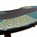 "Poker Table "CASINO - DAMIER" - 10 players + dealer - Choice of colors."
