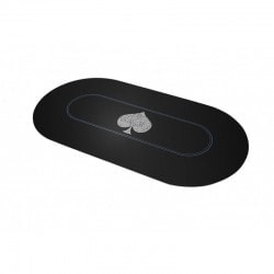 Oval "TYPO SPADE" Poker Mat - 3 sizes - 0/8/10 seats - neoprene jersey.