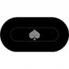 Oval Poker matta "TYPO SPADE" - 3 storlekar - 0/8/10 platser - neopren jersey