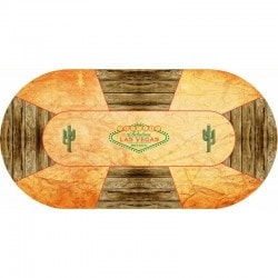 Pokerbord "LAS VEGAS ORIGINS" - ovalt - 3 storlekar - 0/8/10 platser - neopren-jersey.