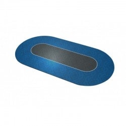 Tapete de Poker "VICTORIAN BLUE" - oval - 3 tamanhos - 0/8/10 jogadores - jersey neoprene