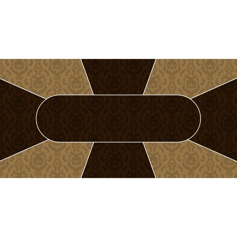 Tapete de póker "VICTORIAN BROWN" - rectangular - 3 tamaños - 0/8/10 jugadores - jersey de neopreno