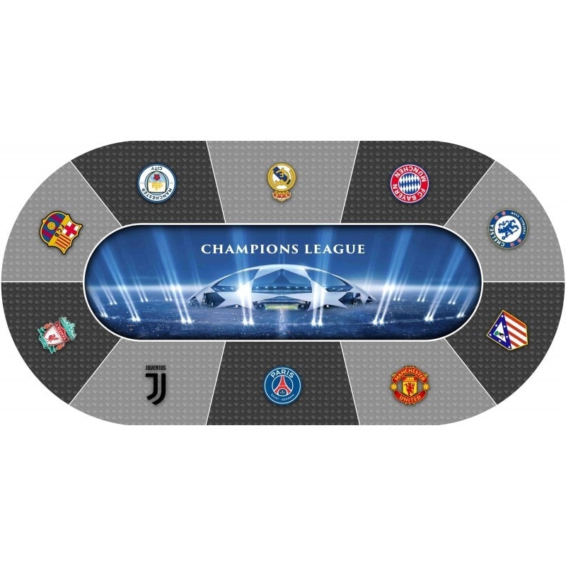 Tappeto da poker "LIGA DEI CAMPIONI" - ovale - 2 dimensioni - 10 giocatori - jersey in neoprene