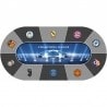 Pokerbord "CHAMPIONS LEAGUE" - ovalt - 2 storlekar - 10 spelare - neoprentröja