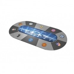Pokerkleed "CHAMPIONS LEAGUE" - ovaal - 2 maten - 10 spelers - neopreen jersey