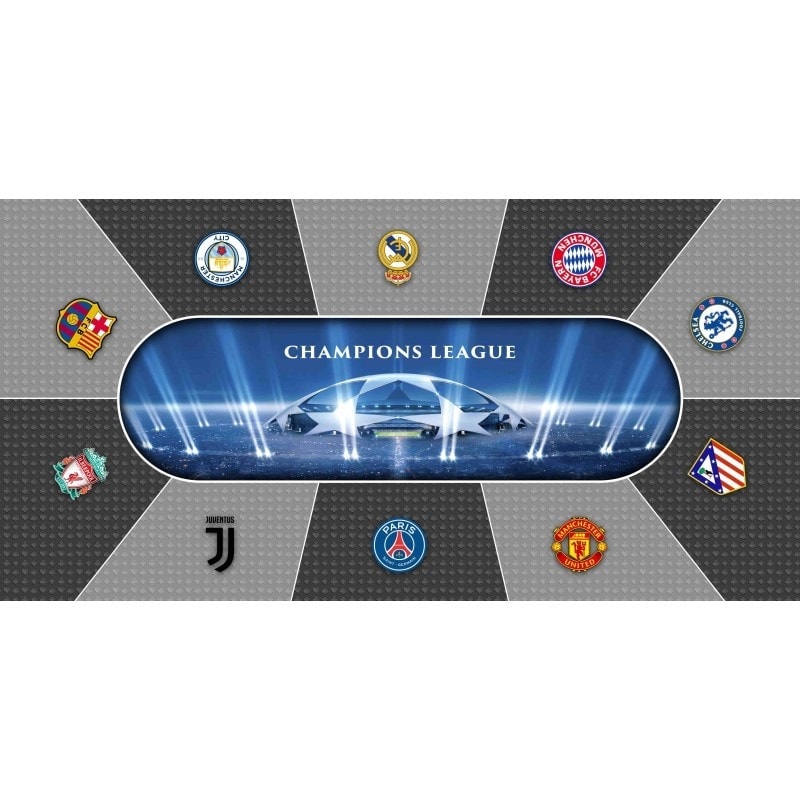 Tapete de póker "LIGA DE CAMPEONES" - rectangular - 2 tamaños - 10 jugadores - jersey neopreno