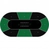 Tapete de Poker "TEXAS HOLDEM VERDE" - ovalado - 3 tamaños - 8/10 jugadores - jersey de neopreno