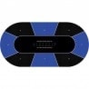 Pokerkleed "TEXAS HOLDEM BLAUW" - ovaal - 3 maten - 8/10 spelers - neopreen jersey