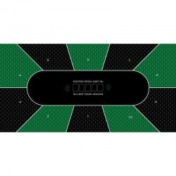 Tappeto da Poker "TEXAS HOLDEM VERDE" - rettangolare - 3 taglie - 8/10 giocatori - jersey in neoprene