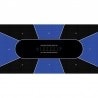 Tappeto da Poker "TEXAS HOLDEM BLU" - rettangolare - 3 taglie - 8/10 giocatori - jersey in neoprene