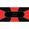 Tappeto da poker "TEXAS HOLDEM ROSSO" - rettangolare - 3 dimensioni - 0/8/10 giocatori - jersey in neoprene