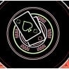 Pokerbordet "NEON RETRO" - rundt - 3 storlekar - 0/8/10 spelare - neopren jersey