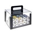 Fågelbur för förvaring "ACRY 600" för 600 pokerspelmarker - säljs utan ställ.