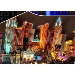 Poker Matta "VEGAS BY NIGHT" - oval - 3 storlekar - 8/10 spelare - neopren jersey
