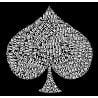 Tapete de Poker oval "TYPO SPADE" - 3 tamanhos - 0/8/10 lugares - malha de neoprene.