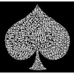 Tapete de póker "TYPO SPADE" - rectangular - 3 tamaños - 0/8/10 lugares - jersey de neopreno