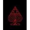 Poker Mat "TEXAS HOLDEM RED" - rectangular - 3 sizes - 0/8/10 players - neoprene jersey