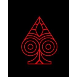 Poker Teppich "TEXAS HOLDEM ROT" - oval - 3 Größen - 0/8/10 Spieler - Neopren-Jersey