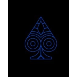 Pokerduk "TEXAS HOLDEM BLÅ" - rektangulär - 3 storlekar - 8/10 spelare - neopren jersey