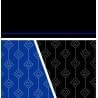 Pokertafelkleed "TEXAS HOLDEM BLAUW" - rechthoekig - 3 maten - 8/10 spelers - neopreen jersey