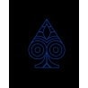 Tapete de póker "TEXAS HOLDEM AZUL" - ovalado - 3 tamaños - 8/10 jugadores - jersey de neopreno