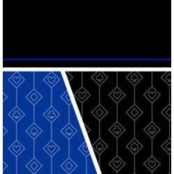 Pokermatta "TEXAS HOLDEM BLÅ" - oval - 3 storlekar - 8/10 spelare - neopren jersey