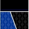 Pokerteppich "TEXAS HOLDEM BLAU" - oval - 3 Größen - 8/10 Spieler - Neopren-Jersey