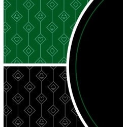 Tapis de Poker "TEXAS HOLDEM VERT" - ovale - 3 tailles - 8/10 joueurs - jersey néoprène