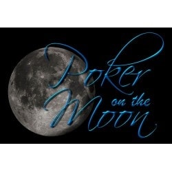 Poker-Teppich "POKER ON THE MOON" - oval - 3 Größen - 0/8/10 Plätze - oval - Neopren-Jersey
