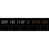 Poker matta "MAY THE FLOP BE WITH YOU" - oval - 3 storlekar - neopren jersey.