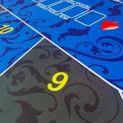 Poker Teppich "ARABESQUE" - rechteckig - 180 x 90 cm - 10 Plätze - Neoprenfilz
