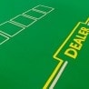 Poker mat "CLASSIC GREEN" - oval shape - 180 x 90 cm - jersey / neoprene.