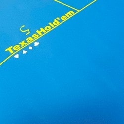 Tapete de pôquer "CLASSIC BLUE" - oval - 180 x 90 cm - couro / neopreno