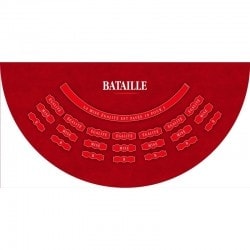 Tapete de "BATALLA" - 2 tamaños - 4 colores - jersey de neopreno - Medio círculo