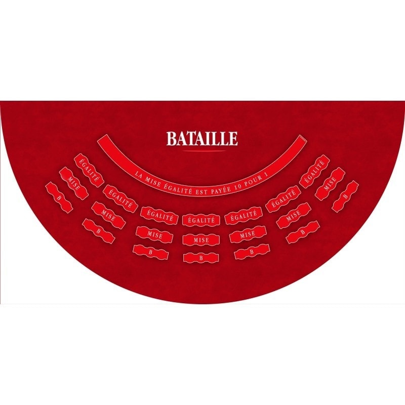 Tapete de "BATALLA" - 2 tamaños - 4 colores - jersey de neopreno - Medio círculo