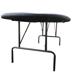 Poker table "RED BEAN" - with folding legs - neoprene jersey mat - 9 players + dealer